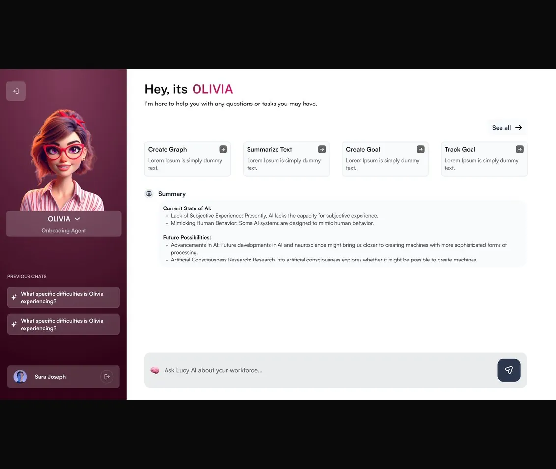 Olivia, the LucyHR AI assistant